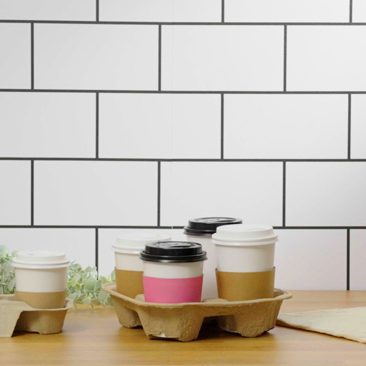[300 ct] Biodegradable Drink Carrier, Holds 4 Cups (8-32 oz)
