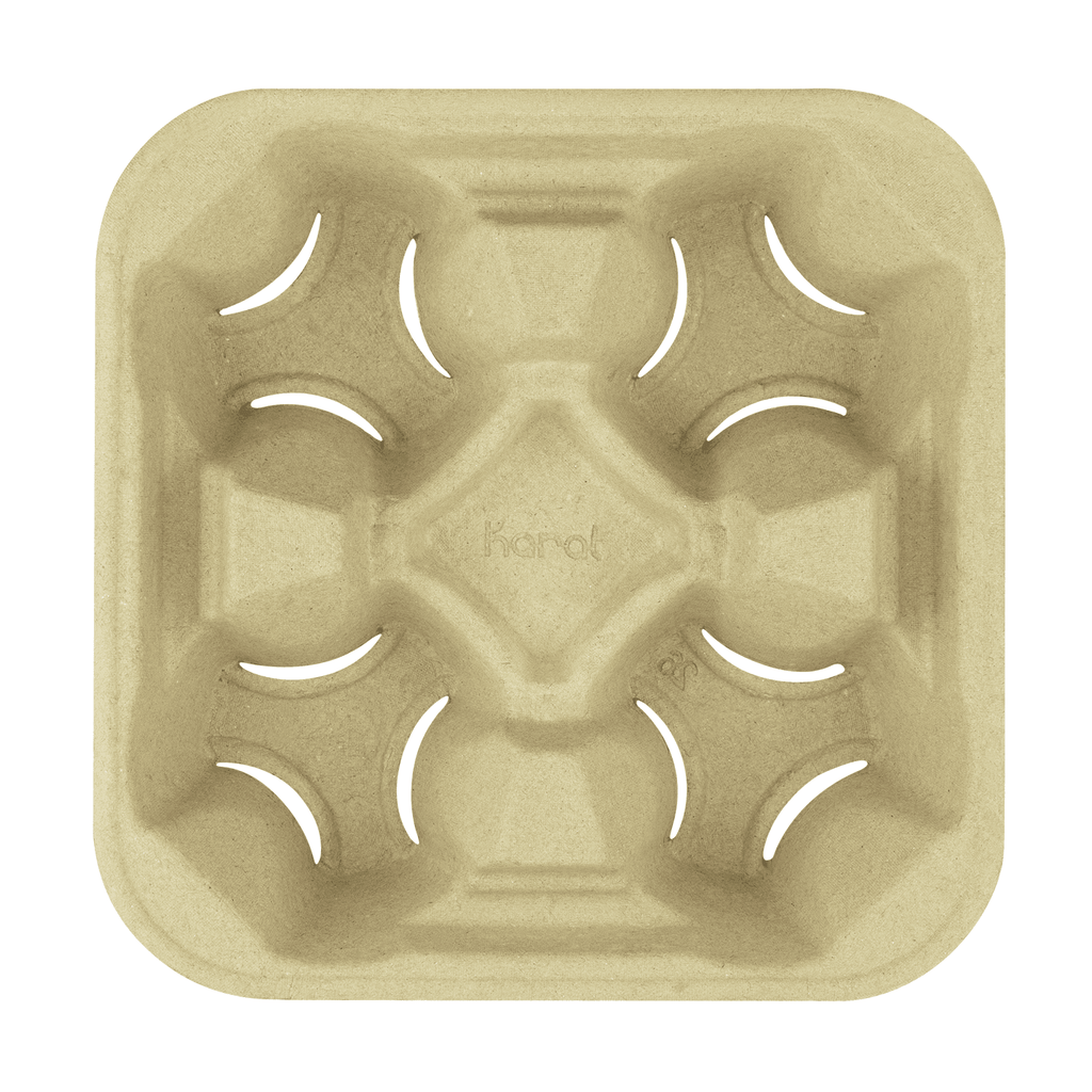 [300 ct] Biodegradable Drink Carrier, Holds 4 Cups (8-32 oz)