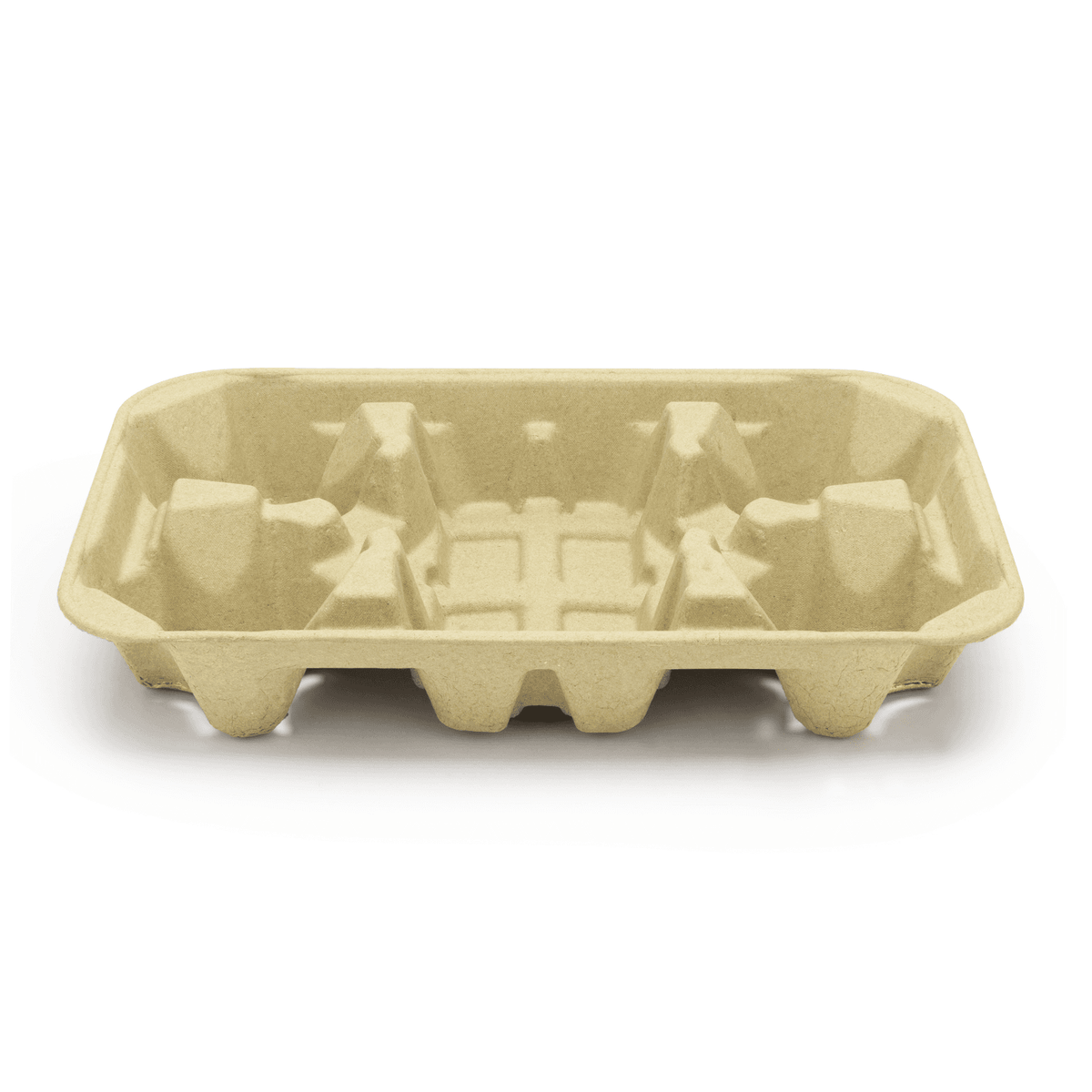 [150 ct] Kraft Drink Carrier with tray, for 4 Cups (8-32 oz), Paperboard