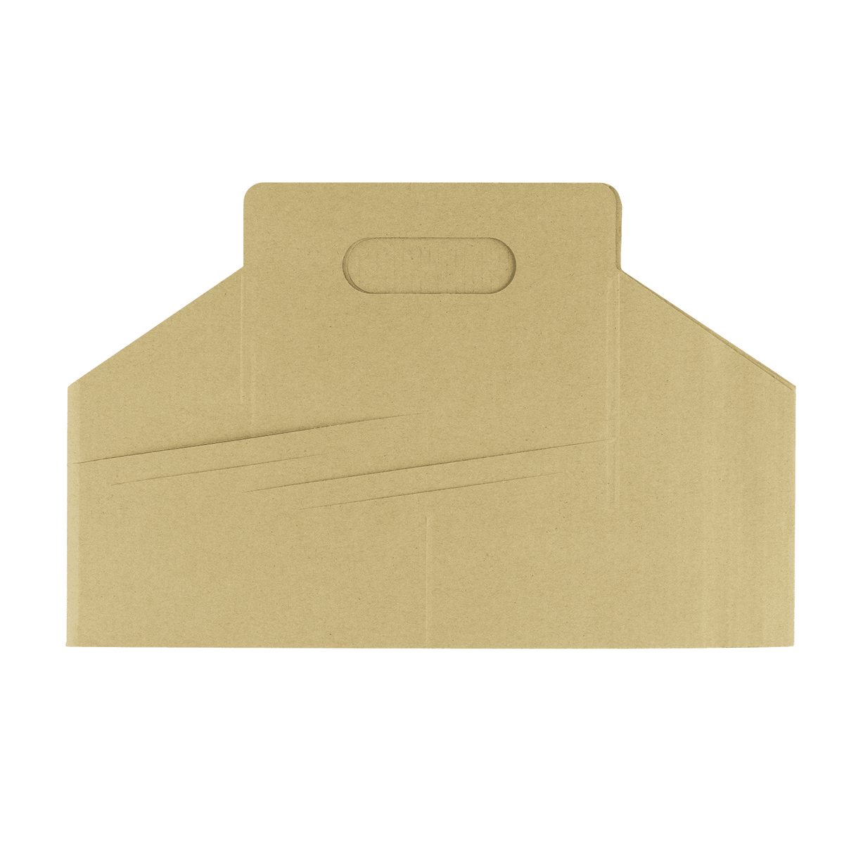 [200 ct] Kraft Drink Carrier with Handle, for 4 Cups (12-32 oz), Paperboard