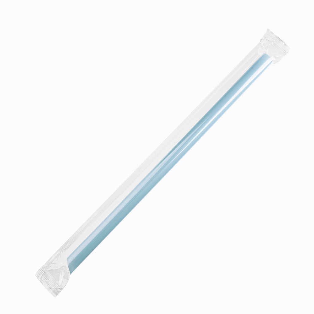 [1,600 ct] Boba Straws | Diagonal Cut | Individually Wrapped - Mixed Color (0.39" x 9")