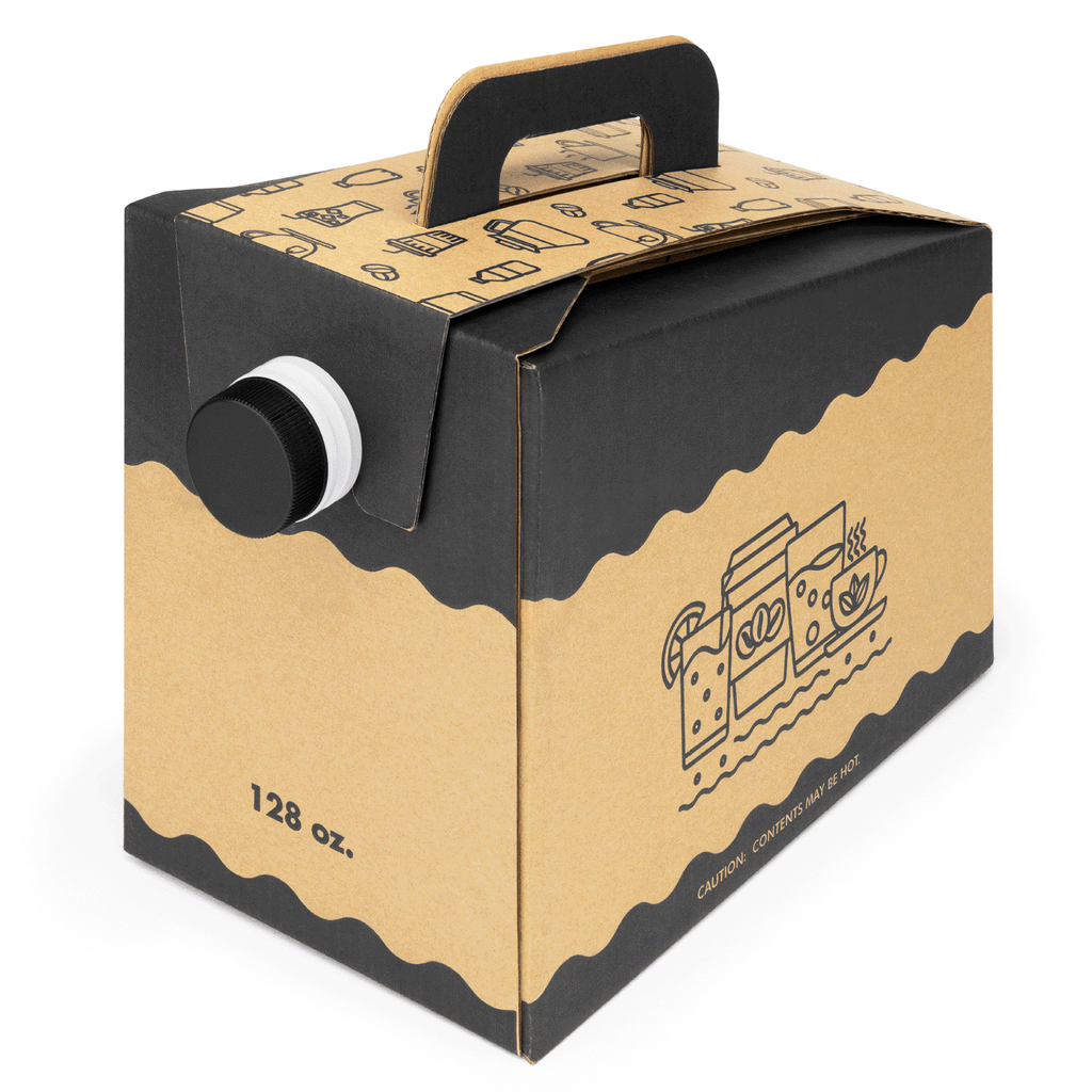 [25 ct] 128 oz Beverage Take-Out Container, Kraft