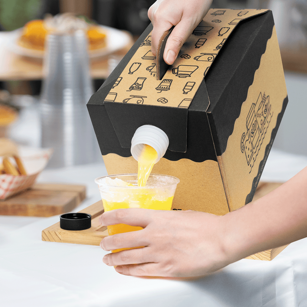 [25 ct] 128 oz Beverage Take-Out Container, Kraft