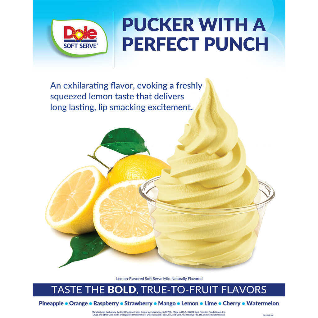 Dole Soft Serve Mix - Lemon - Bag (4.4 lbs)