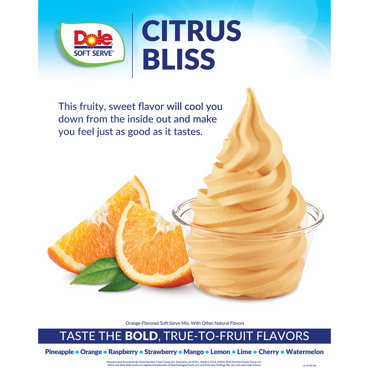 Dole Soft Serve Mix - Orange - Bag (4.4 lbs)