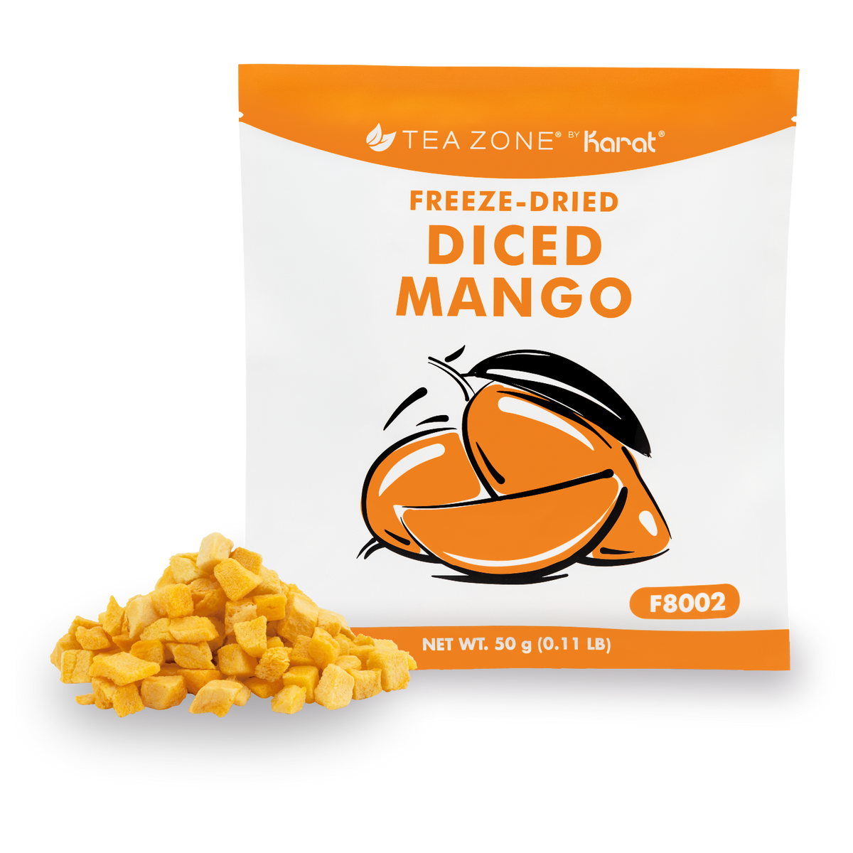 Tea Zone Freeze-Dried Mango, Diced - Bag