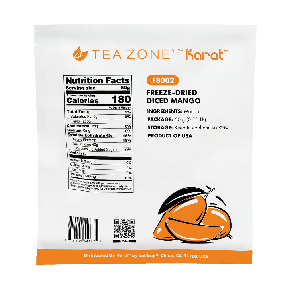 Tea Zone Freeze-Dried Mango, Diced - Bag