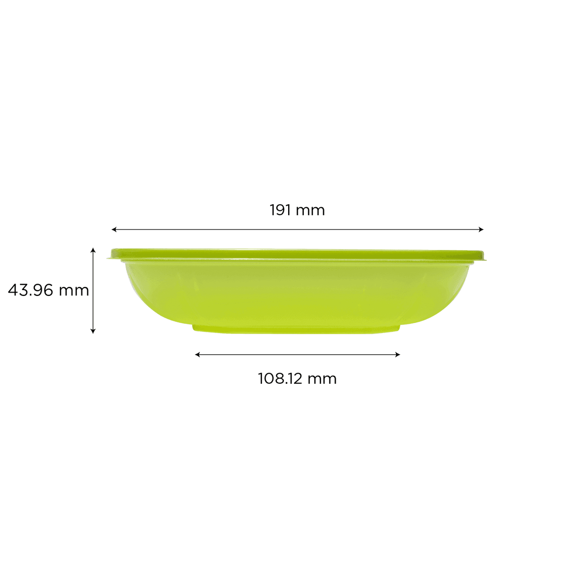 [300 ct] 24 oz Square Disposable Salad Bowl Lids | PET | Green