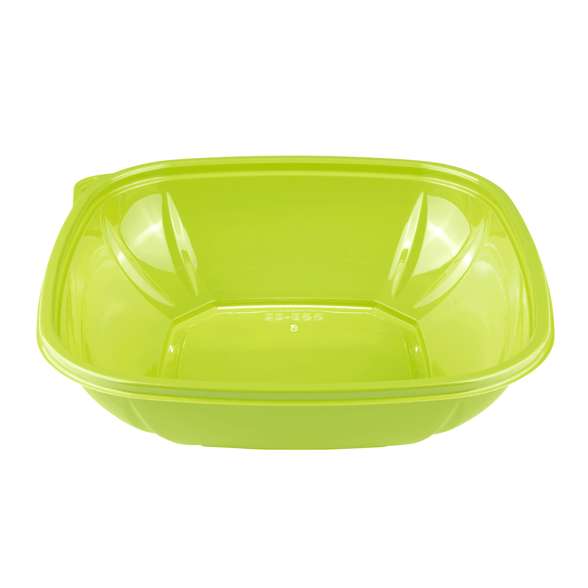 [300 ct] 32 oz Square Disposable Salad Bowl | PET | Green