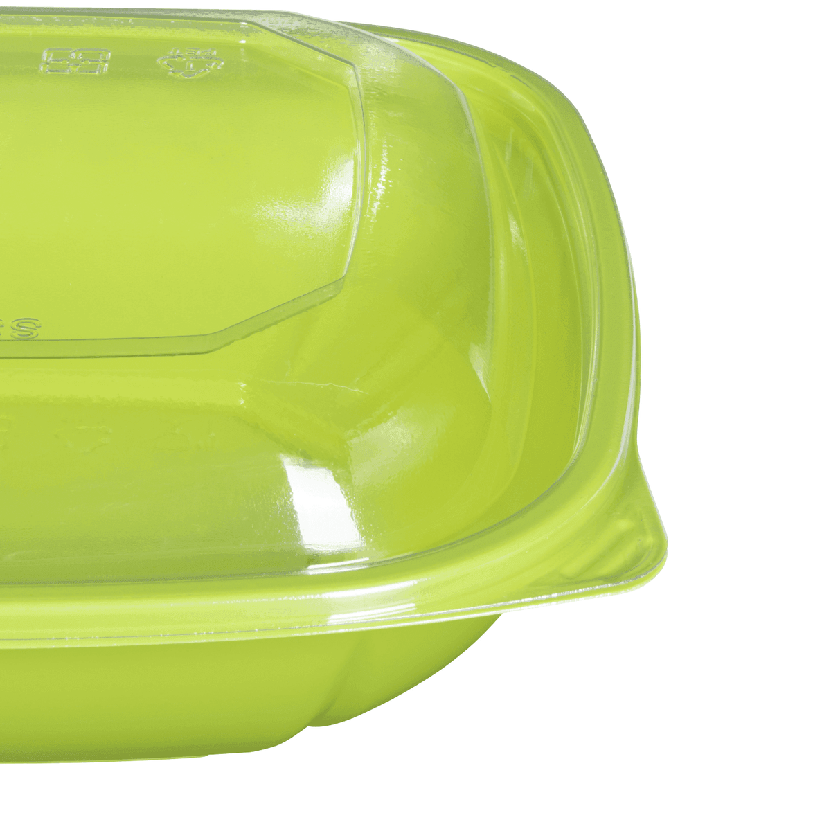 [300 ct] 32 oz Square Disposable Salad Bowl | PET | Green
