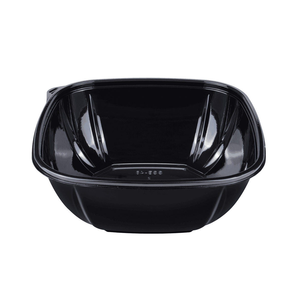 [300 ct] 48 oz Square Disposable Salad Bowl Lids | PET | Black