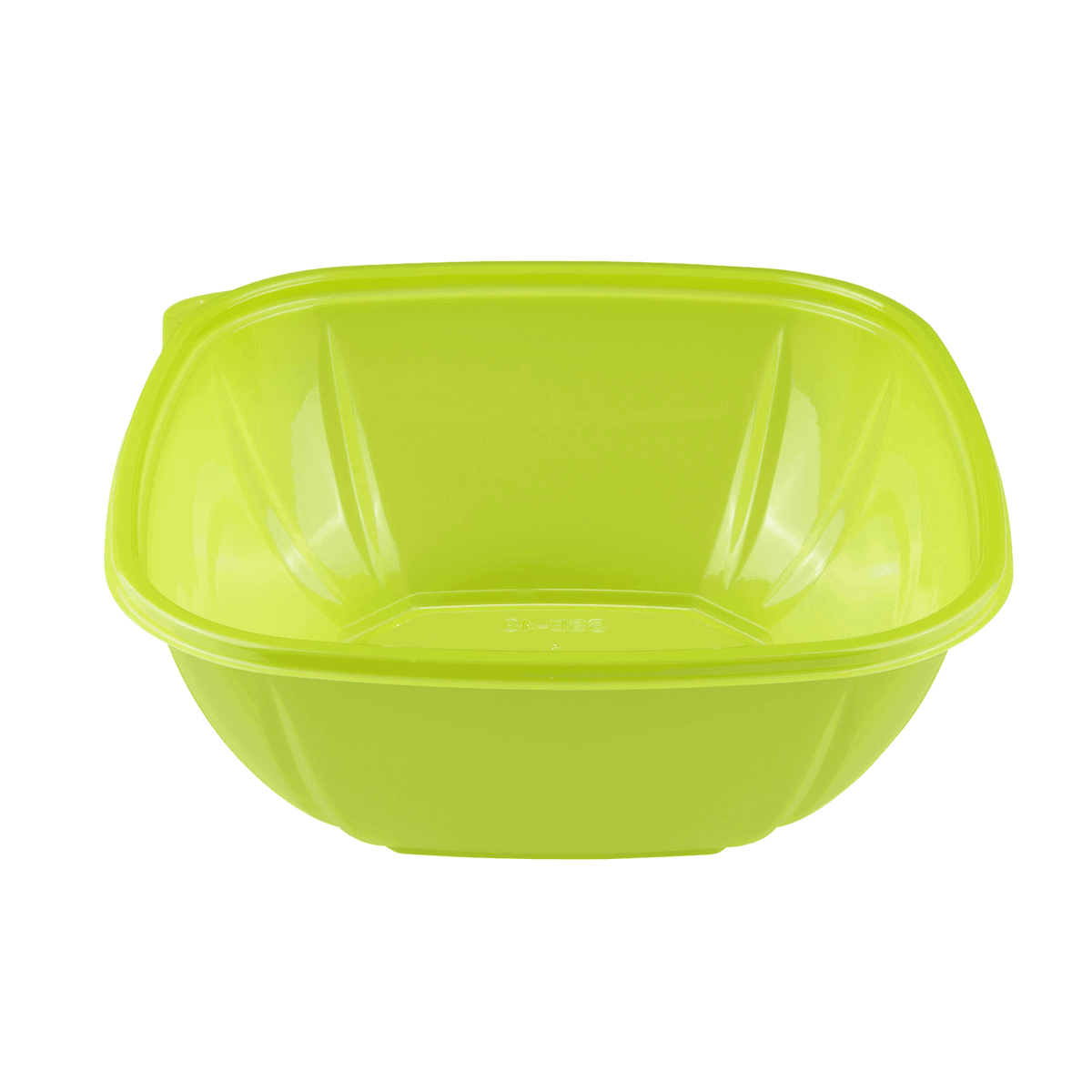 [300 ct] 48 oz Square Disposable Salad Bowl Lids | PET | Green