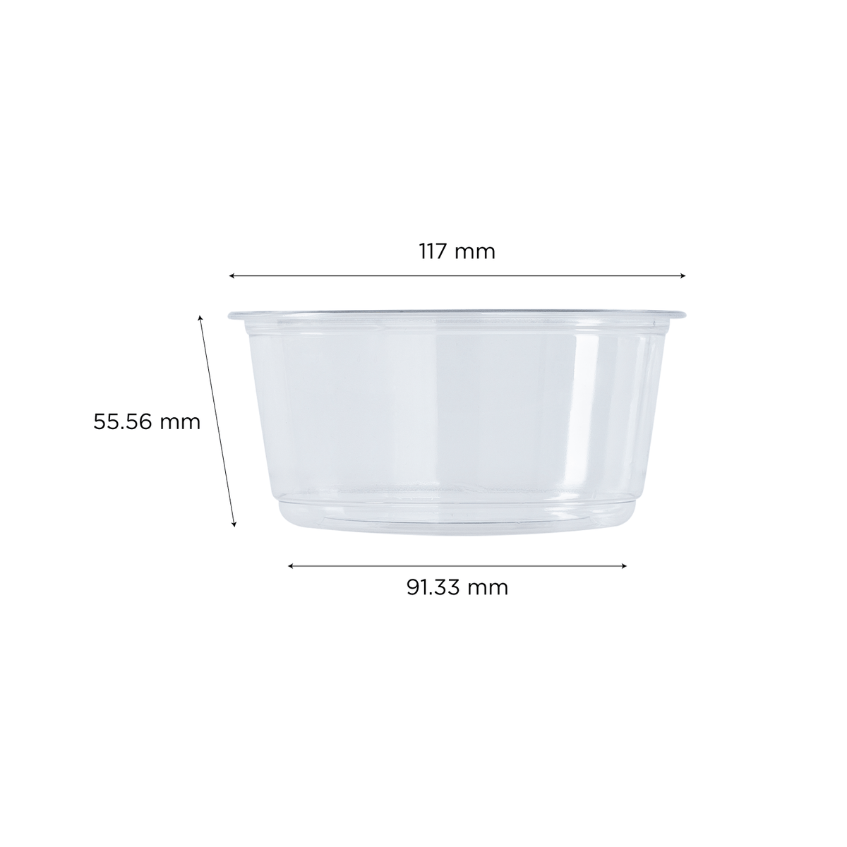 [500 ct] 12 oz Deli Containers | PET | 117 mm