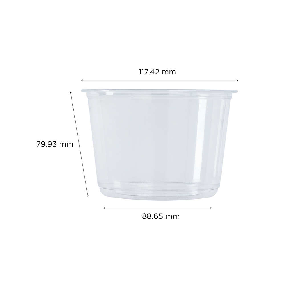 [500 ct] 16 oz Deli Containers | PET | 117 mm