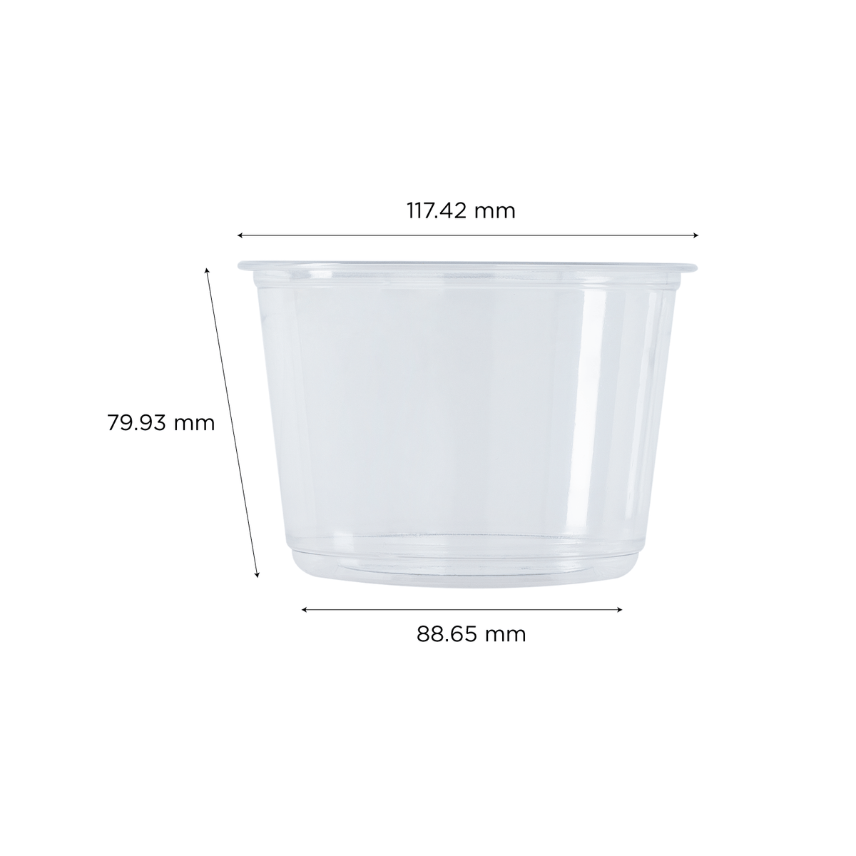 [500 ct] 16 oz Deli Containers | PET | 117 mm
