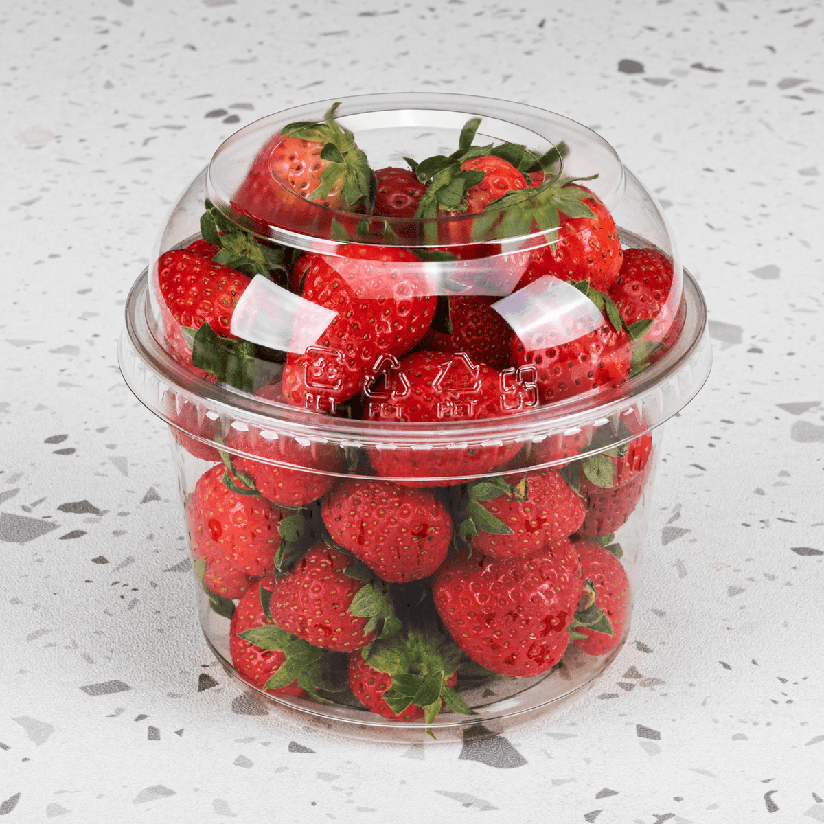 [500 ct] 8-32 oz Food Container Dome Lids | PET | 117 mm