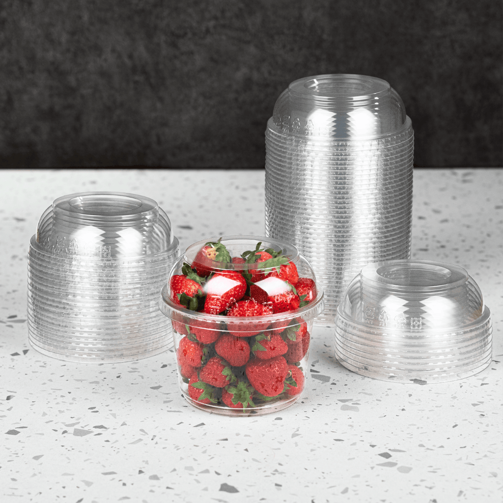 [500 ct] 8-32 oz Food Container Dome Lids | PET | 117 mm