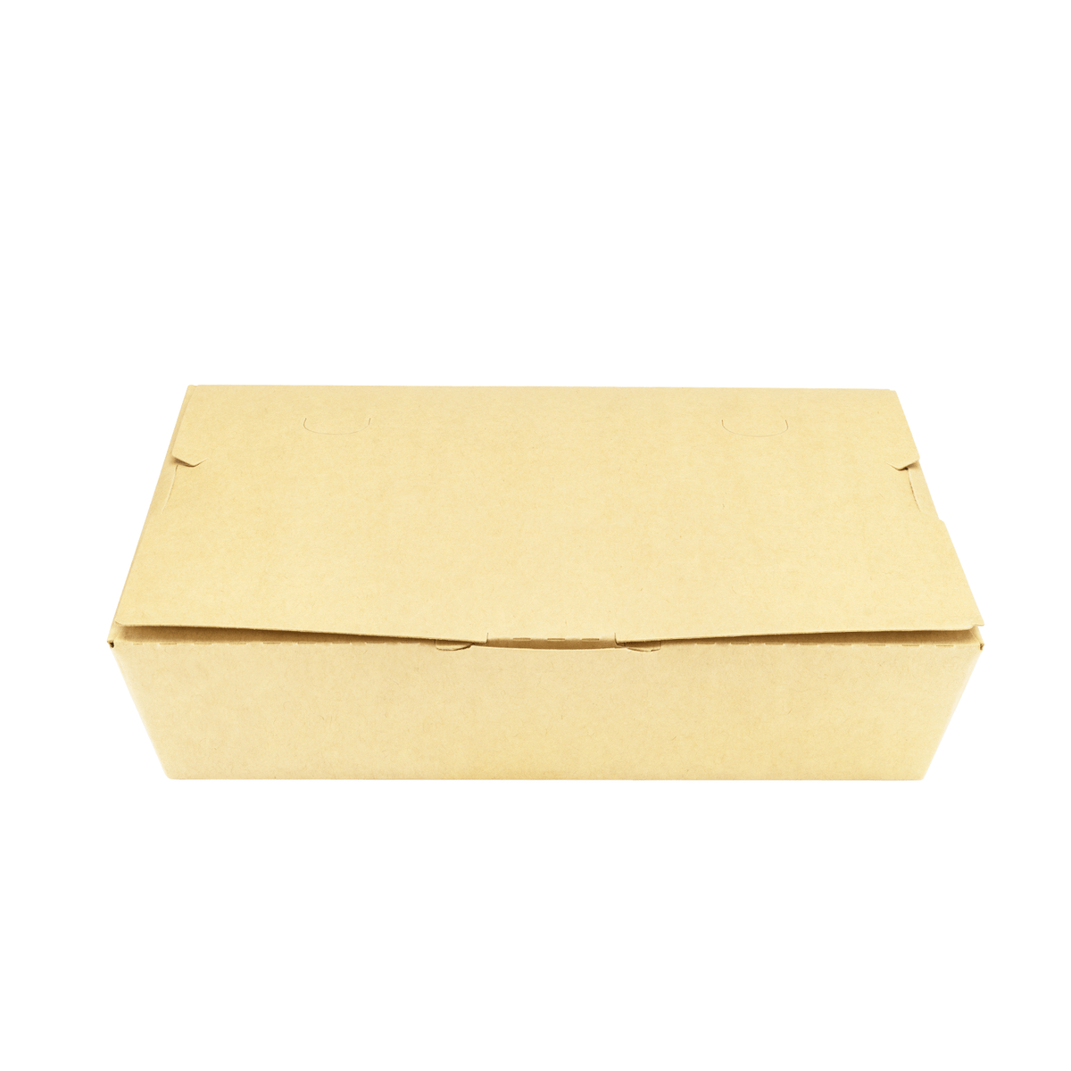 [200 ct] Paper Folding Take-Out Container | Vented Holes | 46 fl. oz | Kraft