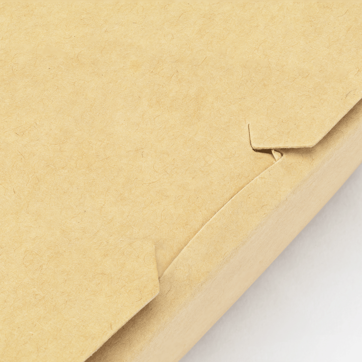 [200 ct] Paper Folding Take-Out Container | Vented Holes | 46 fl. oz | Kraft