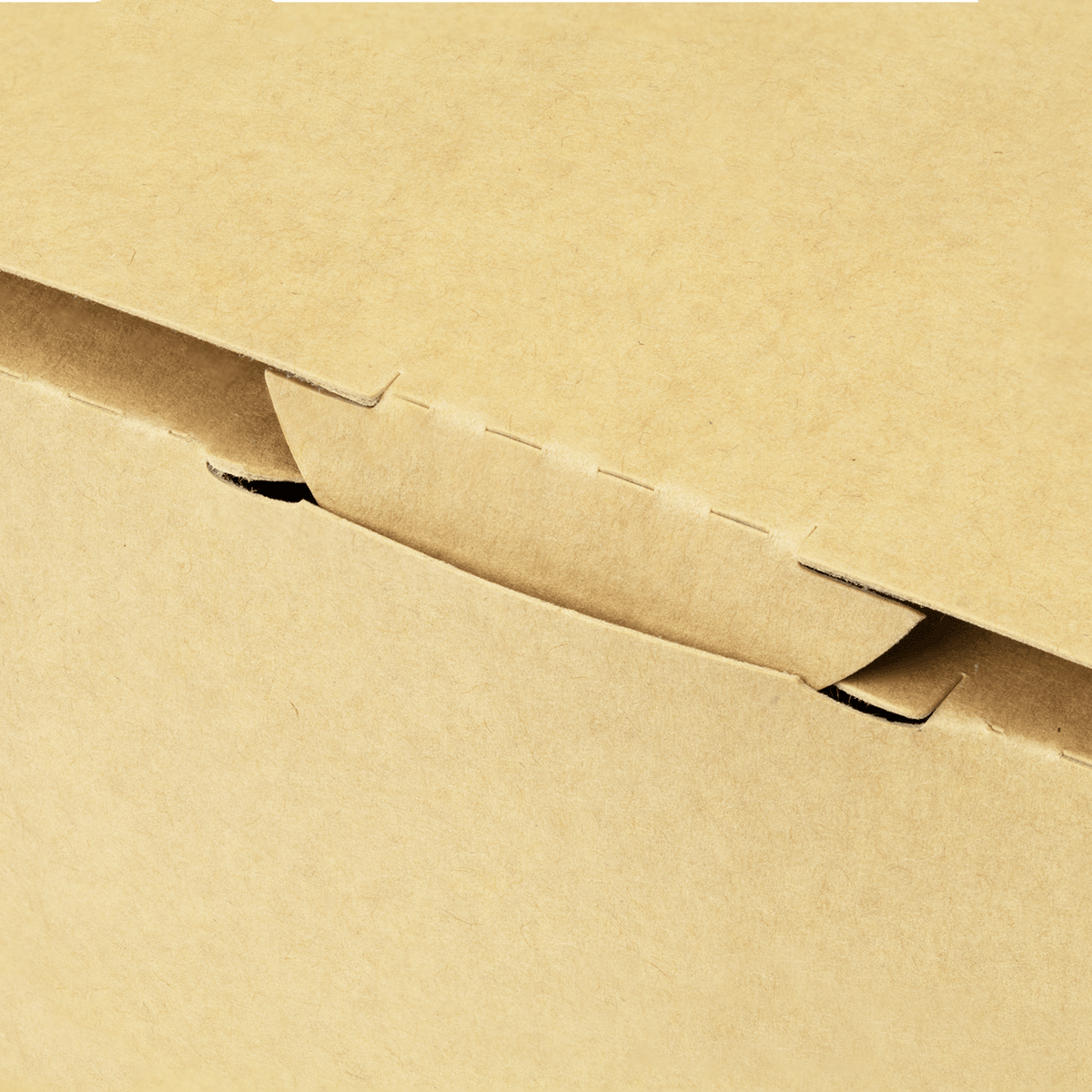 [200 ct] Paper Folding Take-Out Container | Vented Holes | 27 fl. oz | Kraft