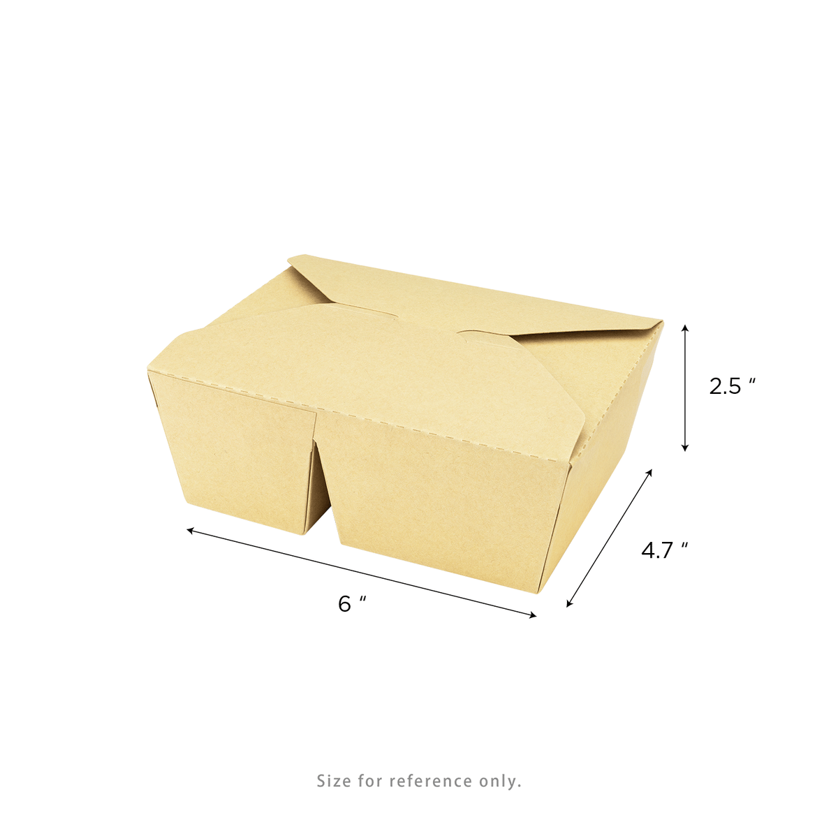 [200 ct] Paper Take-Out Boxes | 2-Compartment | 48 fl. oz | Kraft