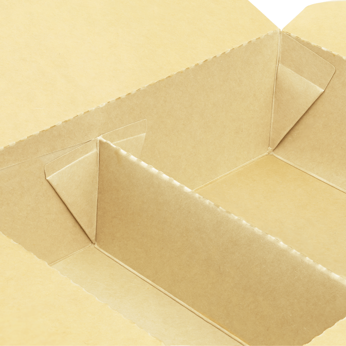 [200 ct] Paper Take-Out Boxes | 2-Compartment | 48 fl. oz | Kraft