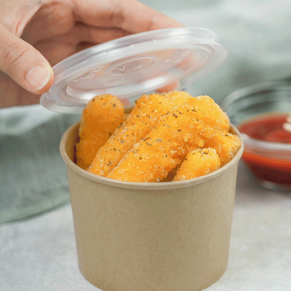 [500 ct] 10/12 oz Gourmet Paper Food Container | Kraft | 96 mm