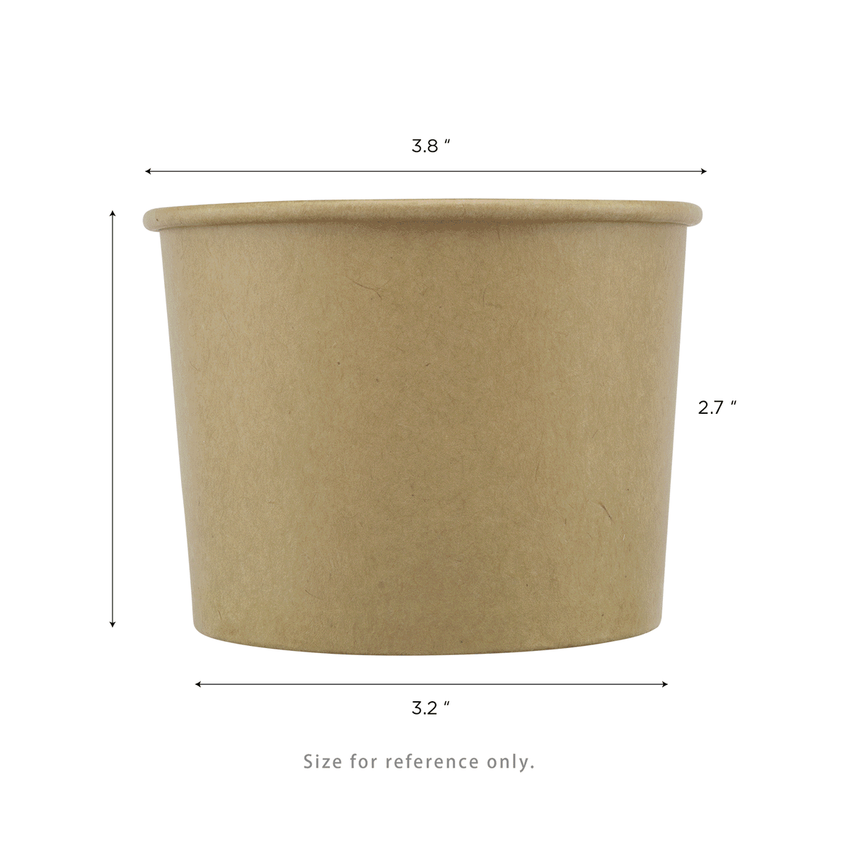 [500 ct] 10/12 oz Gourmet Paper Food Container | Kraft | 96 mm