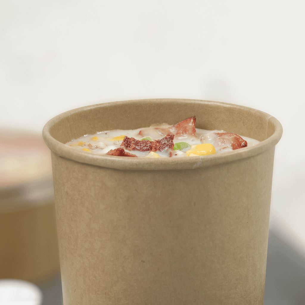 [500 ct] 16 oz Gourmet Paper Food Container | Kraft | 96 mm