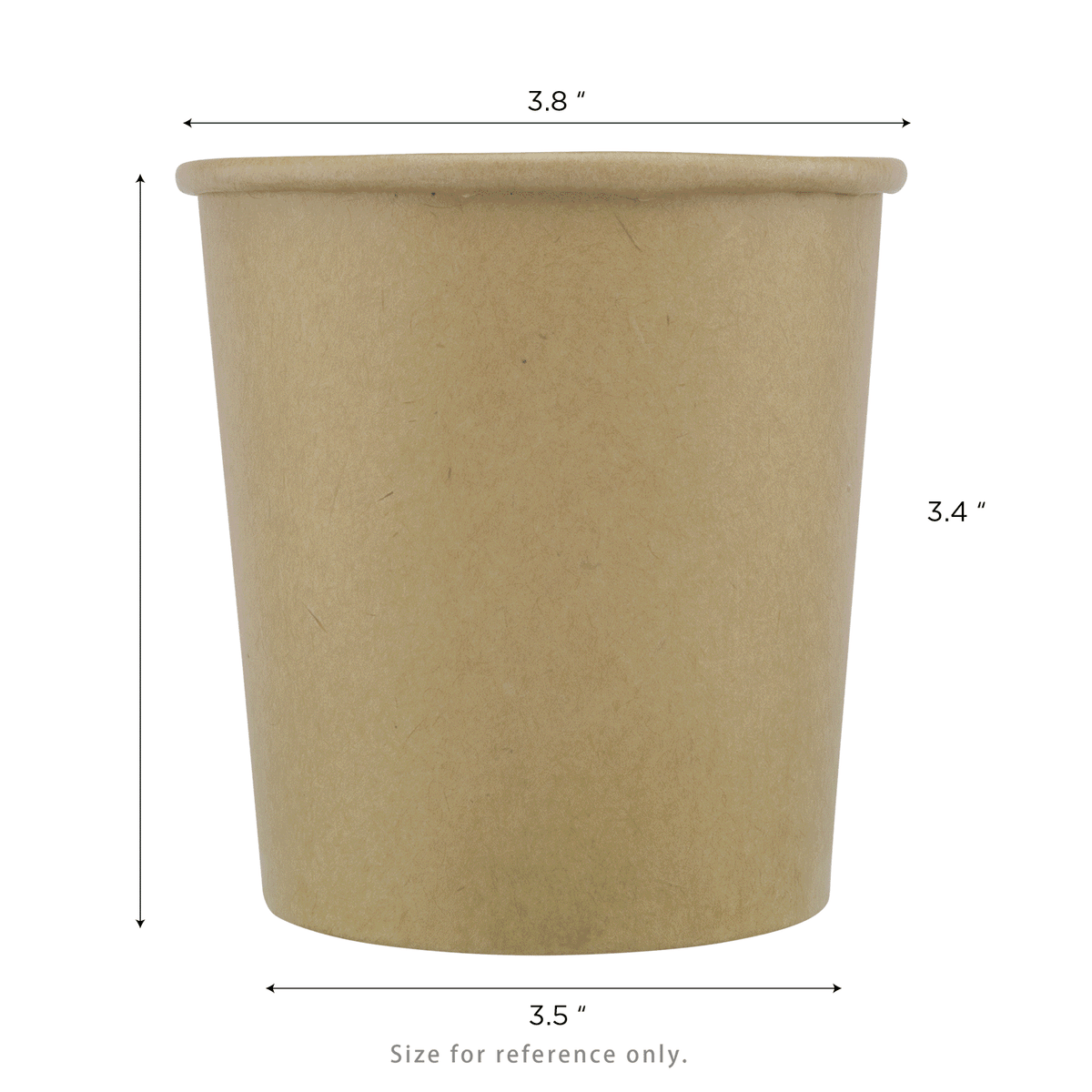 [500 ct] 16 oz Gourmet Paper Food Container | Kraft | 96 mm
