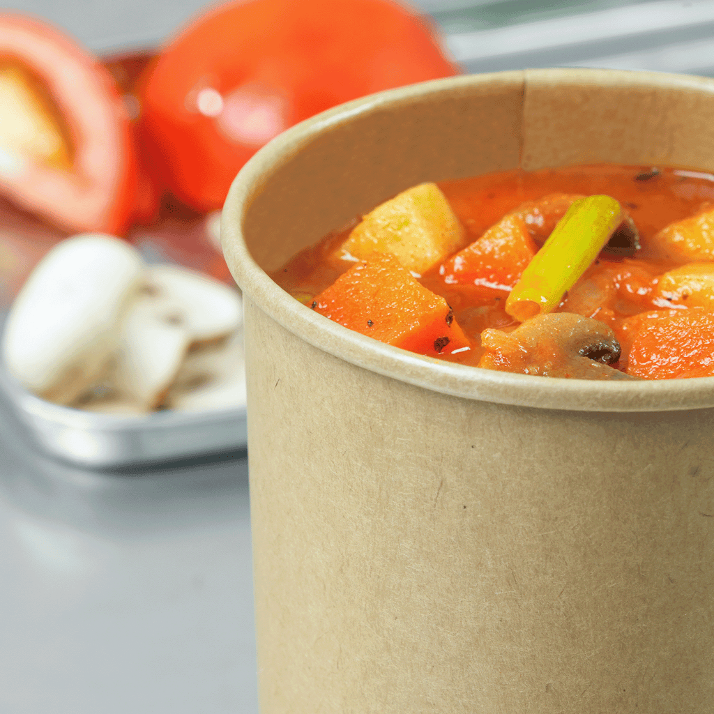 [500 ct] 32 oz Gourmet Paper Food Container | Kraft | 115 mm