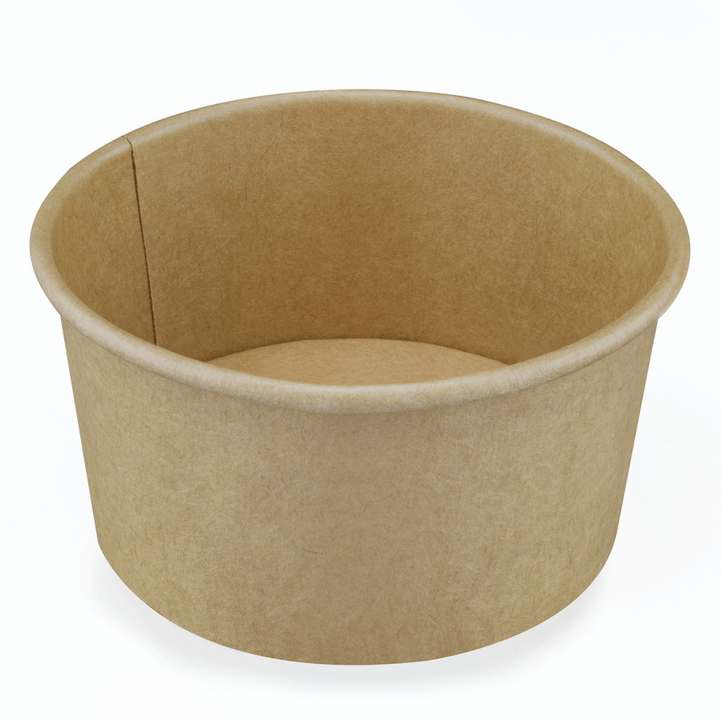 [500 ct] 6 oz Gourmet Paper Food Container | Kraft | 96 mm
