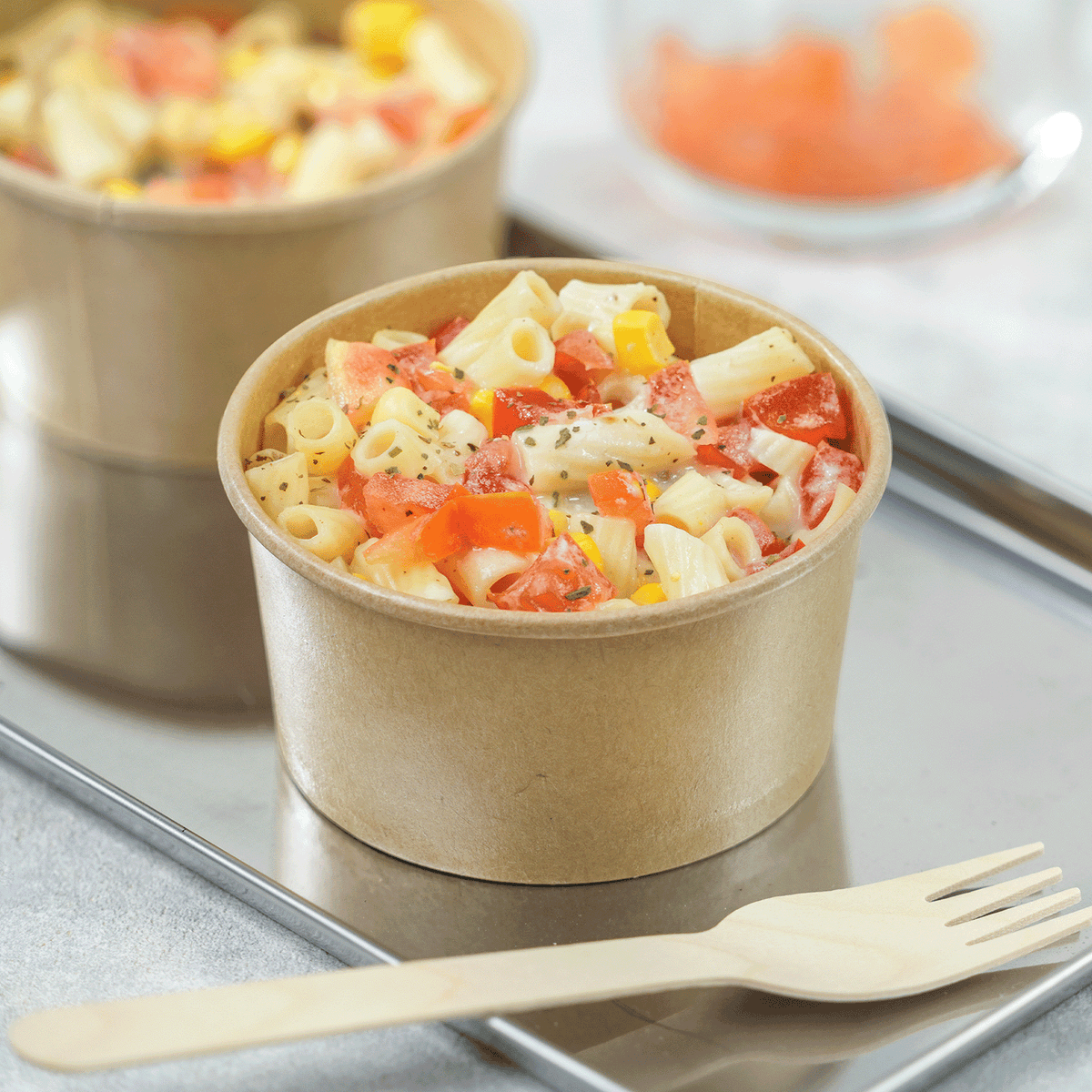 [500 ct] 6 oz Gourmet Paper Food Container | Kraft | 96 mm