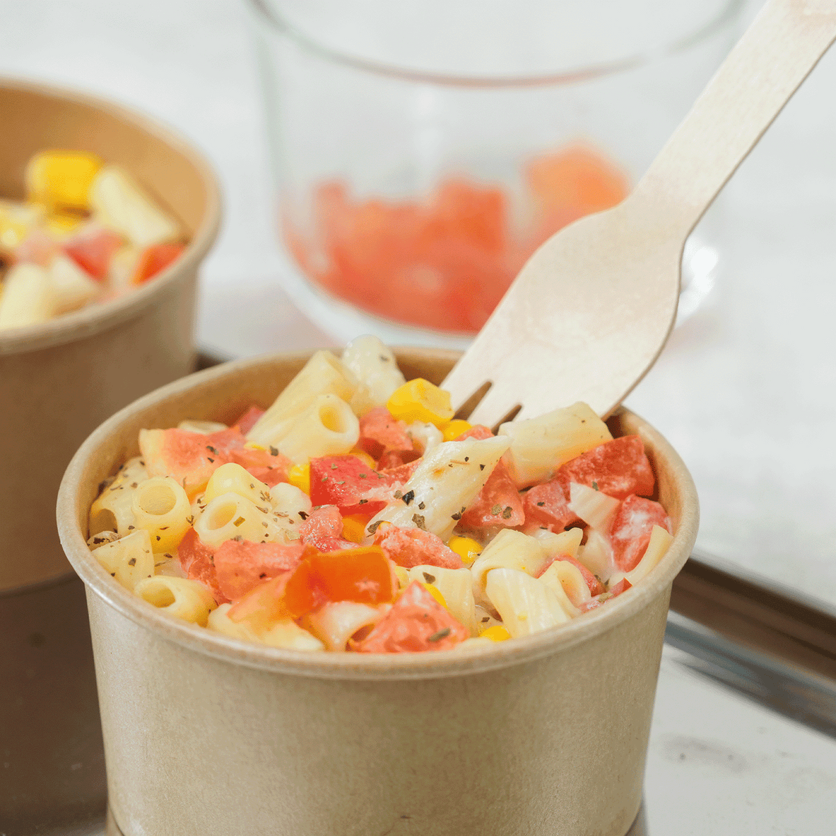 [500 ct] 6 oz Gourmet Paper Food Container | Kraft | 96 mm