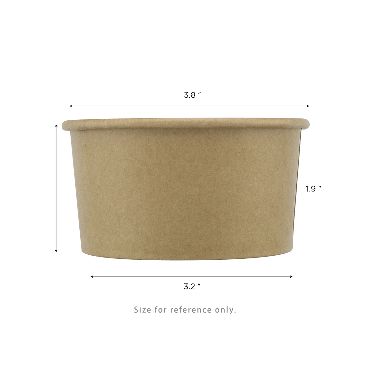 [500 ct] 6 oz Gourmet Paper Food Container | Kraft | 96 mm