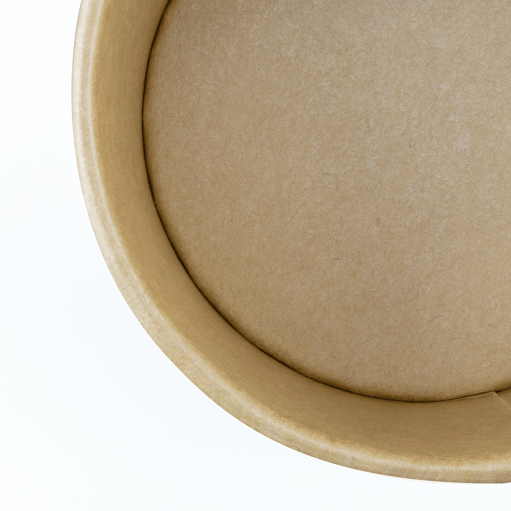 [500 ct] 6 oz Gourmet Paper Food Container | Kraft | 96 mm