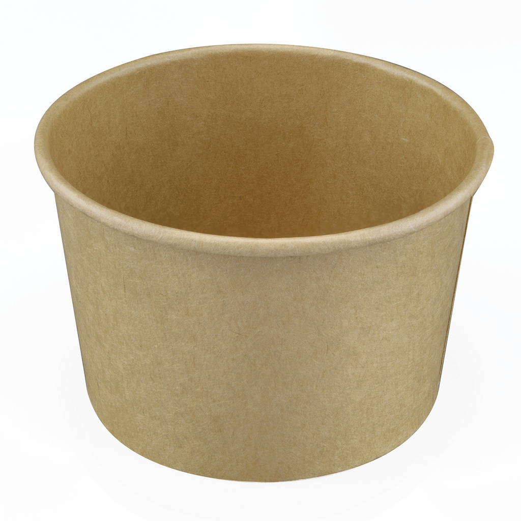 [1,000 ct] 8 oz Gourmet Paper Food Container | Kraft | 96 mm