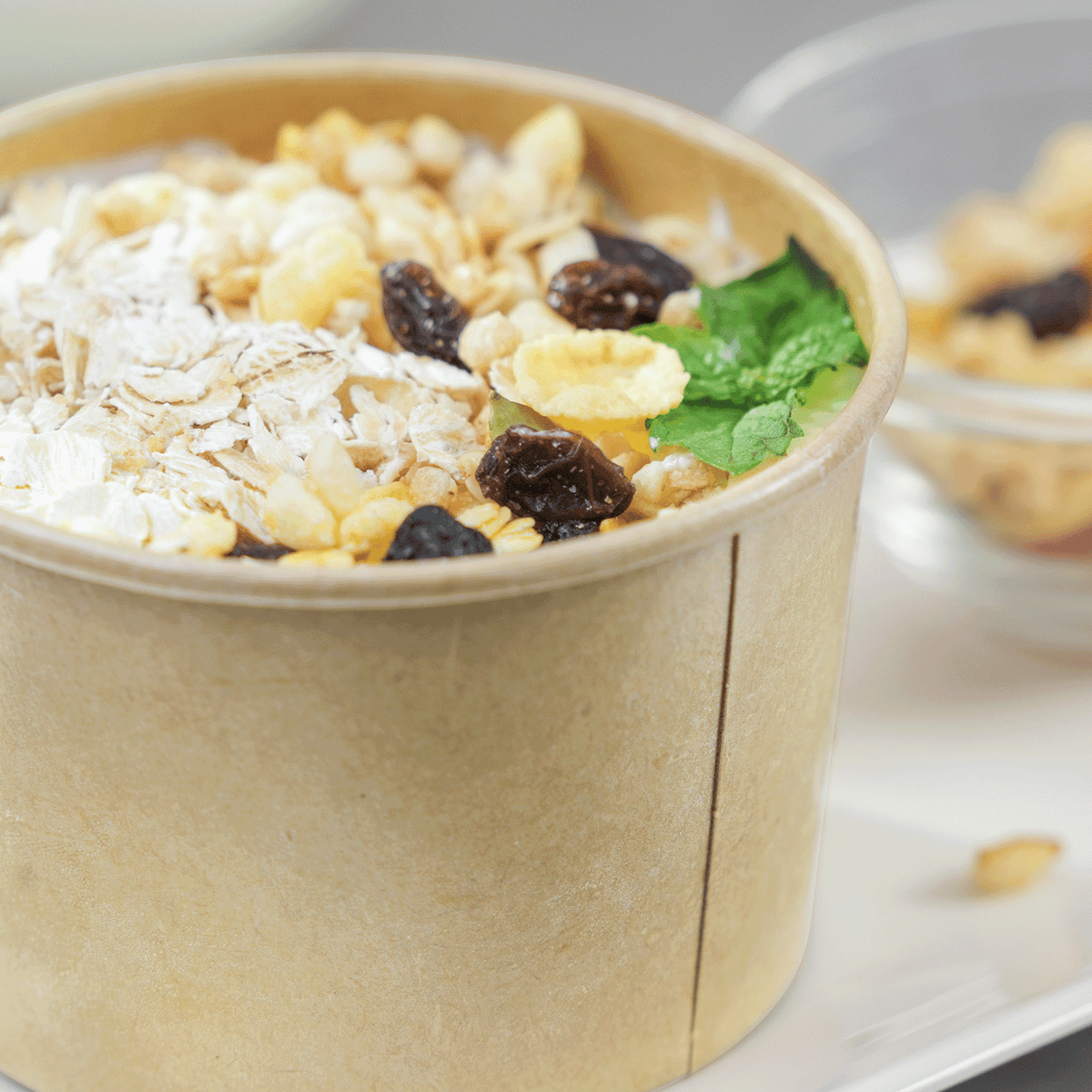 [1,000 ct] 8 oz Gourmet Paper Food Container | Kraft | 96 mm