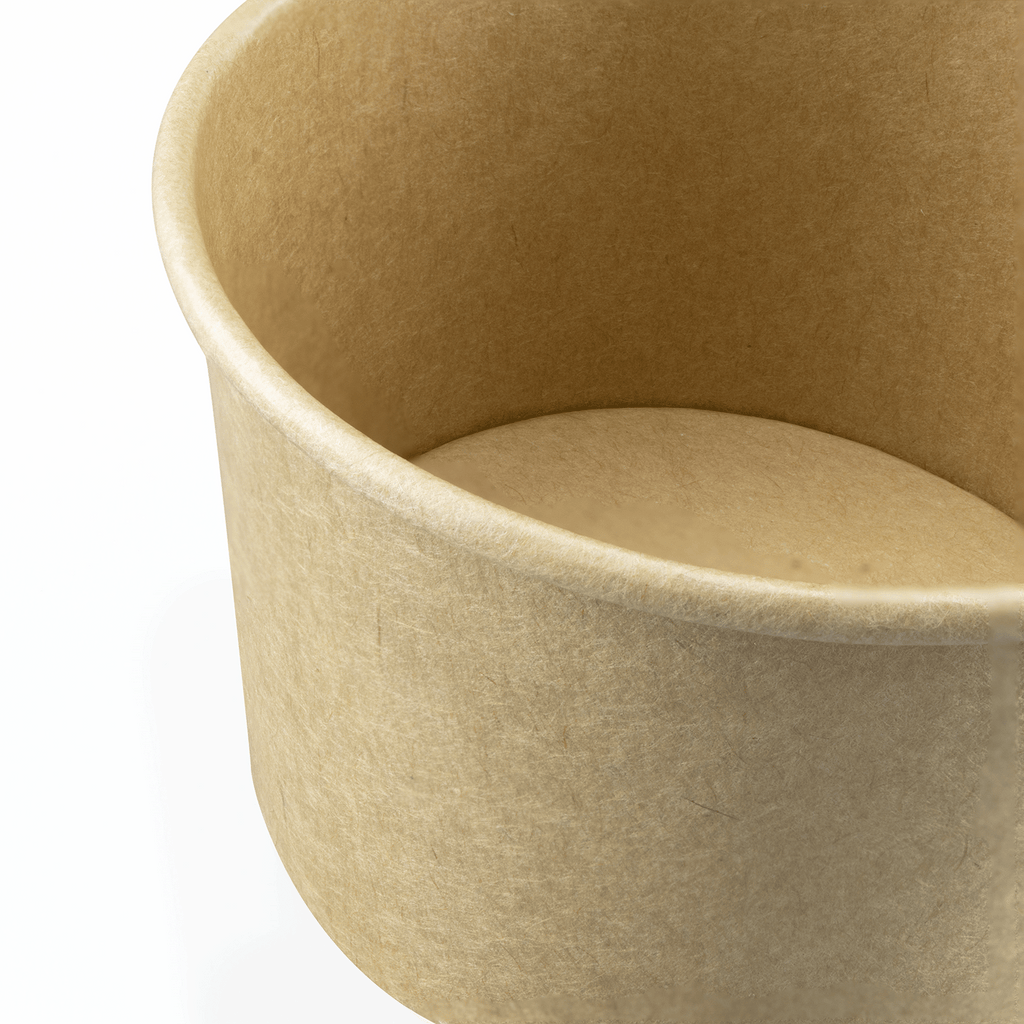 [1,000 ct] 8 oz Gourmet Paper Food Container | Kraft | 96 mm