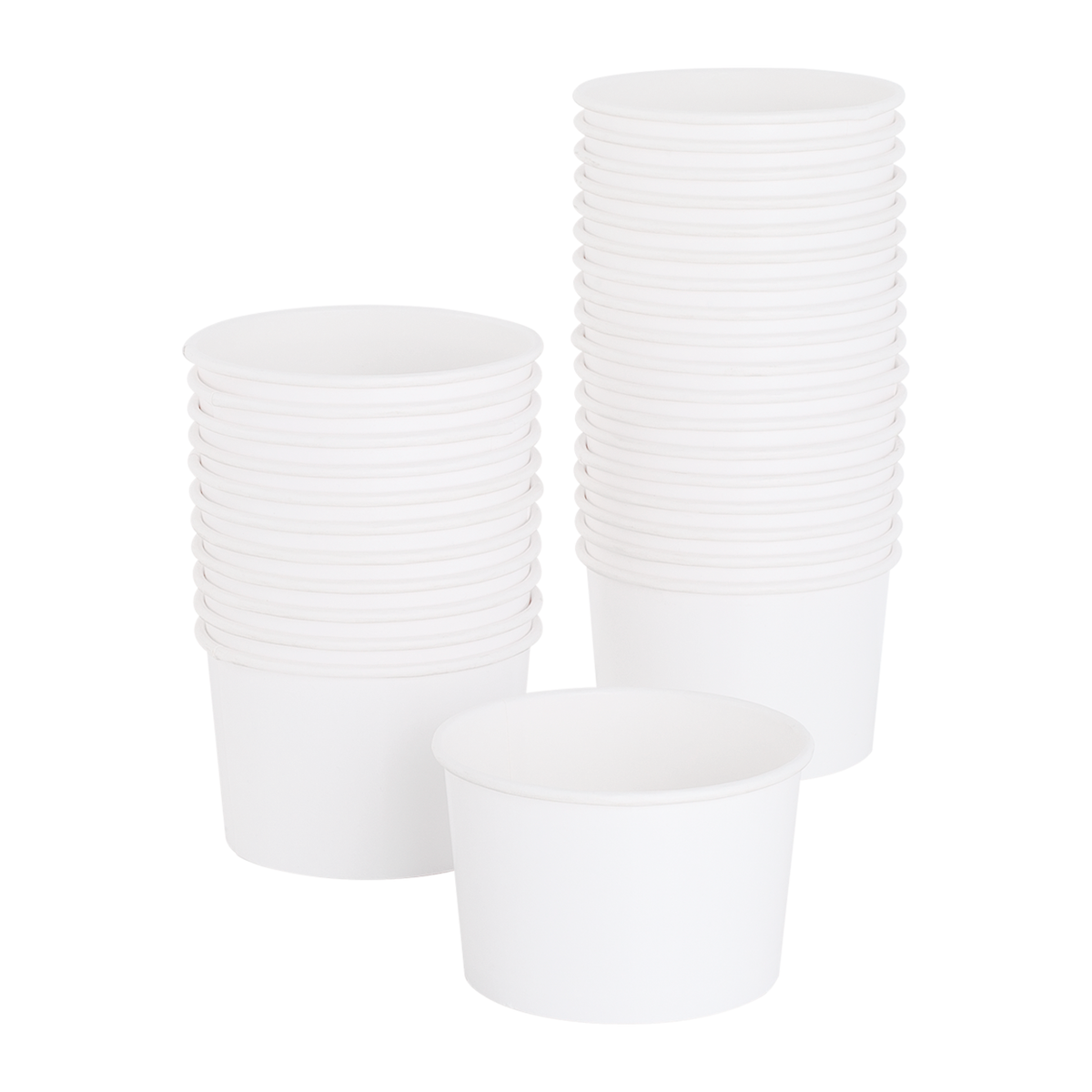 [1,000 ct] 8 oz Gourmet Paper Food Container | White | 96 mm