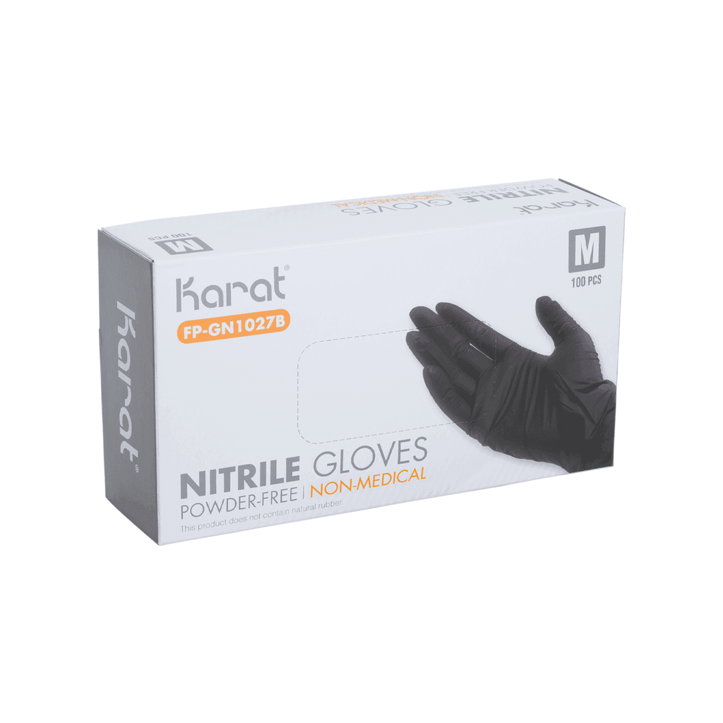 [1,000 ct] Nitrile Gloves | Latex-Free | Powder-Free | Black | Medium