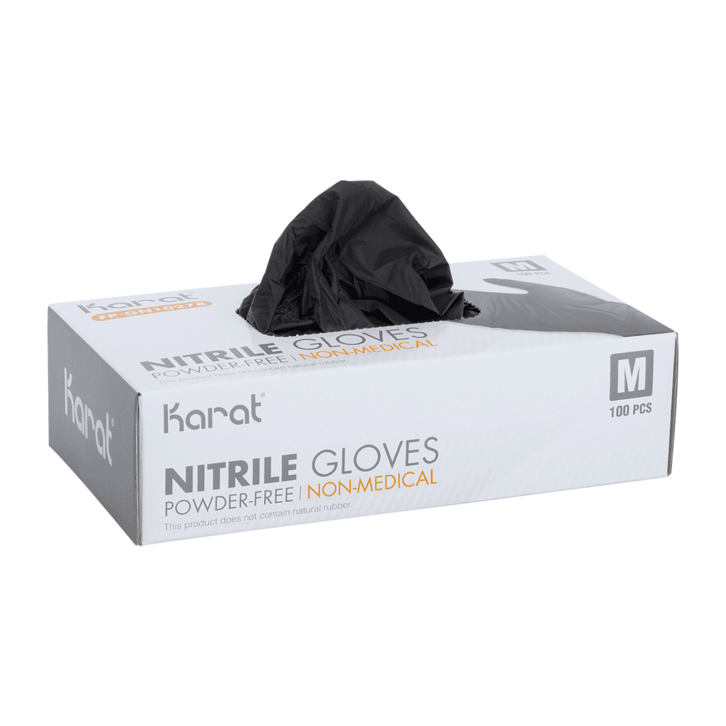 [1,000 ct] Nitrile Gloves | Latex-Free | Powder-Free | Black | Medium