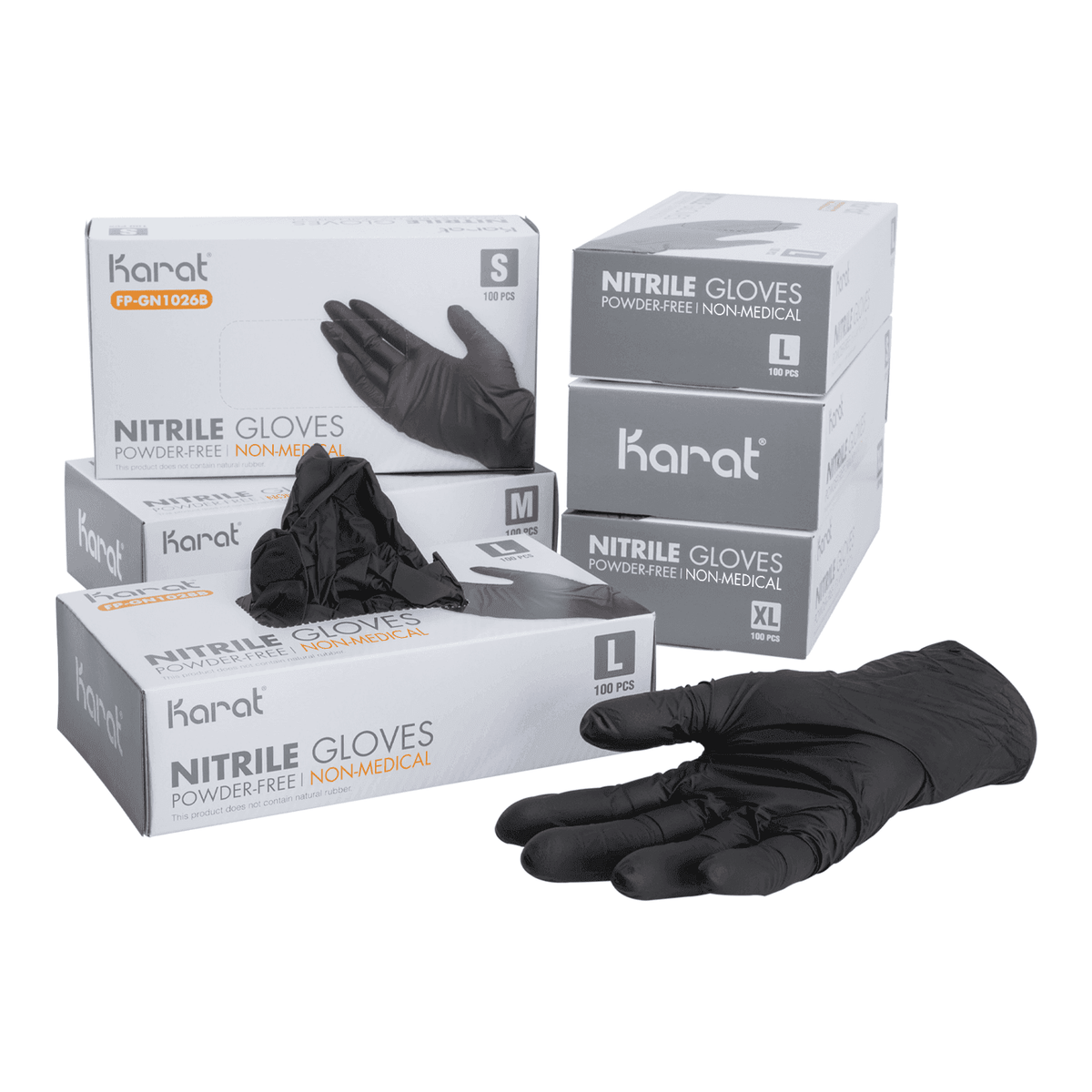 [1,000 ct] Nitrile Gloves | Latex-Free | Powder-Free | Black | X-Large
