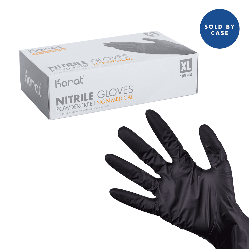[1,000 ct] Nitrile Gloves | Latex-Free | Powder-Free | Black | X-Large