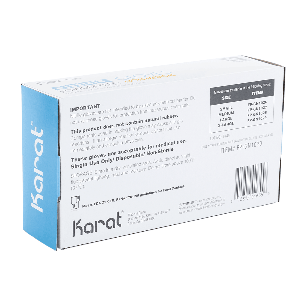 [1,000 ct] Nitrile Gloves | Latex-Free | Powder-Free | Blue | X-Large