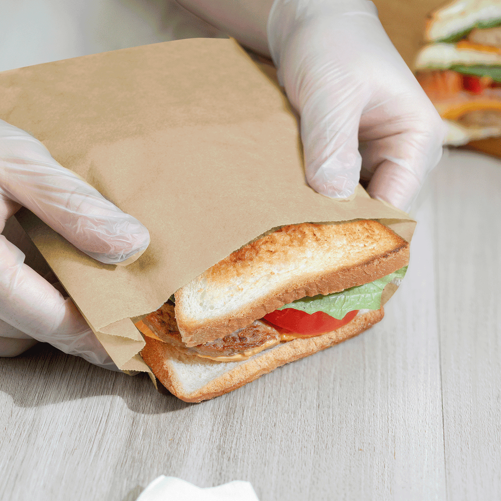 [2,000 ct] Grease-Resistant Sandwich Bag, Kraft