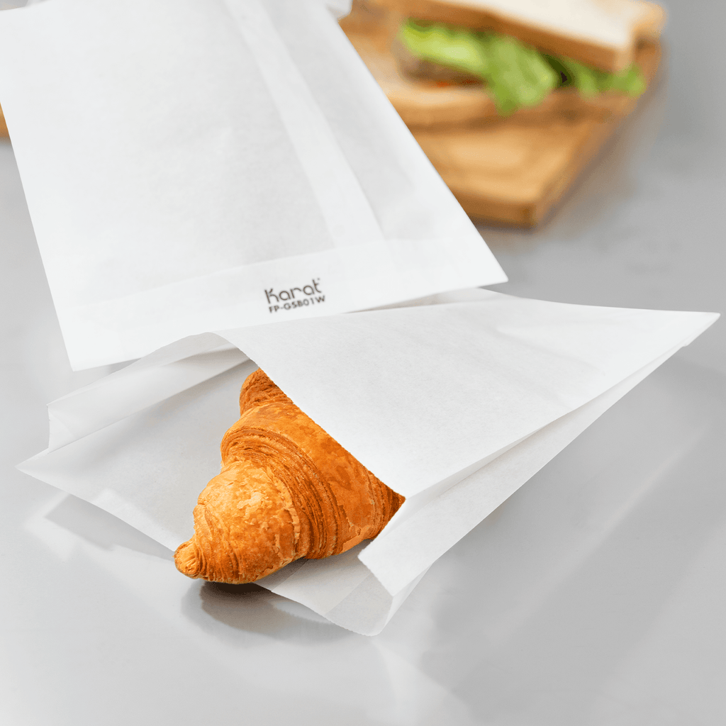[2,000 ct] Grease-Resistant Sandwich Bag, White