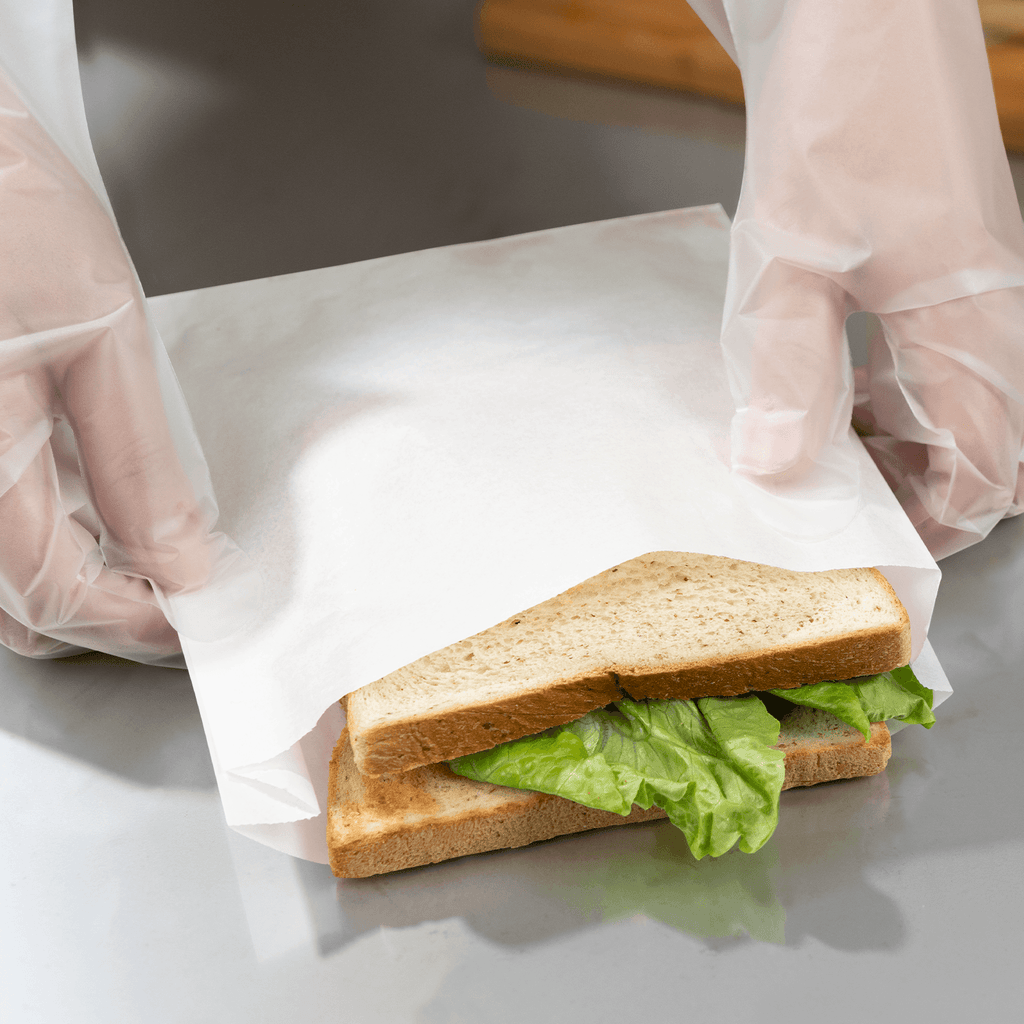 [2,000 ct] Grease-Resistant Sandwich Bag, White