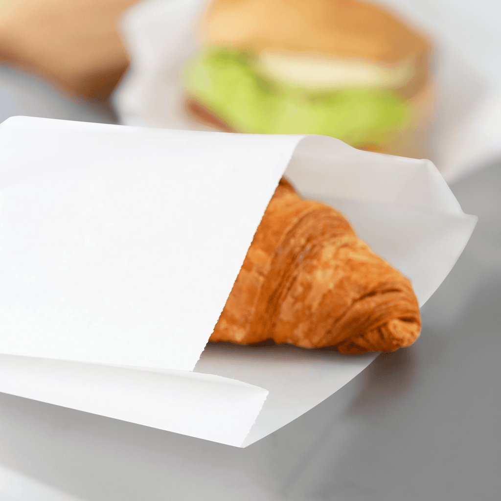 [2,000 ct] Grease-Resistant Sandwich Bag, White