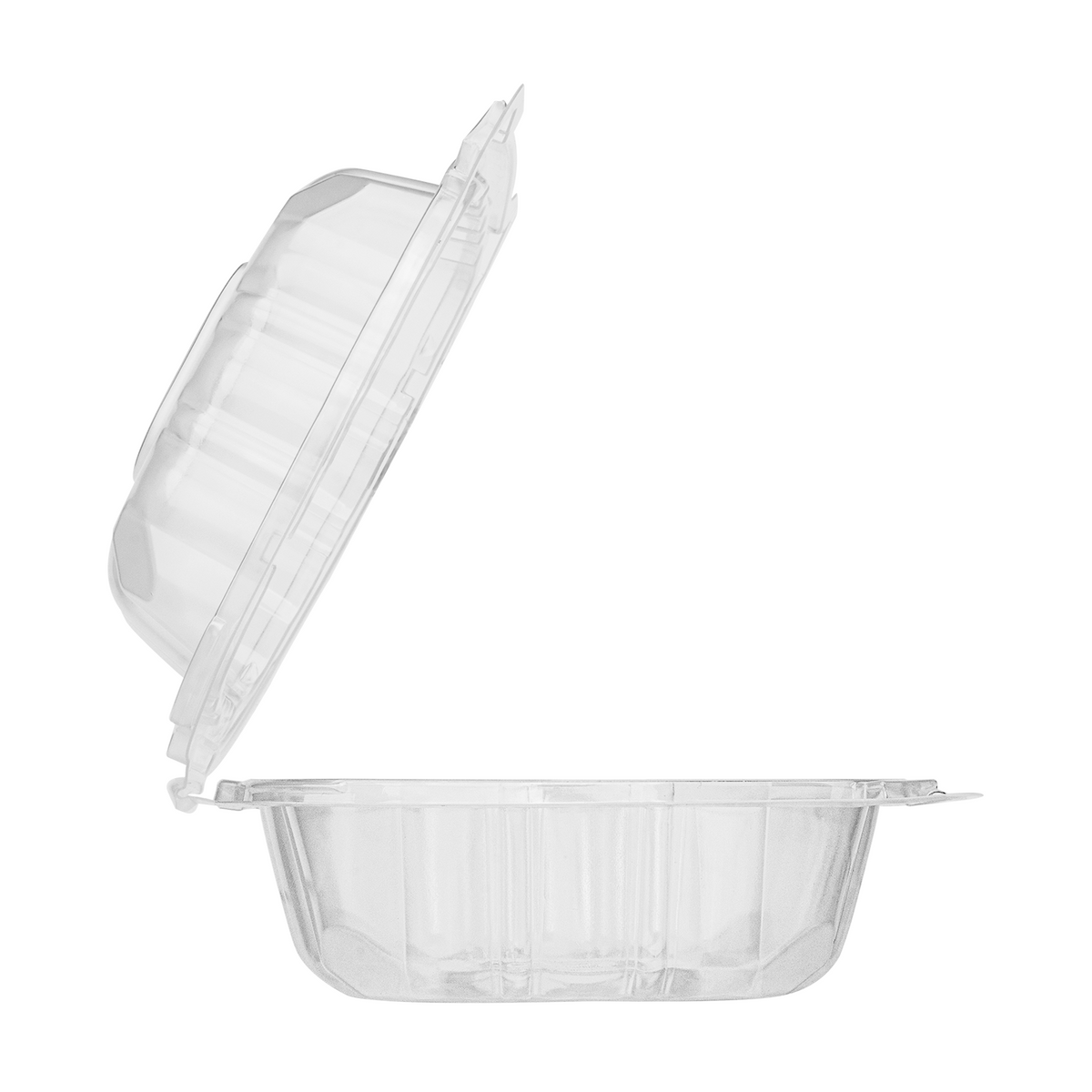 [300 ct] 6''x 6'' Hinged Food Containers | PP | Clear